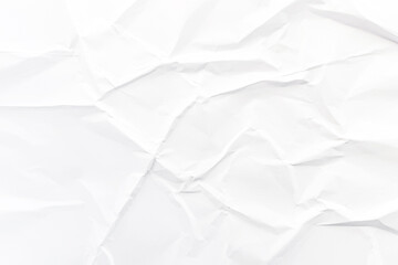 Abstract white crumpled paper texture background with soft folds © Rawpixel.com