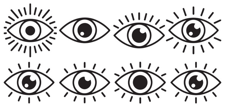 Eyelash and Eye Makeup Icons for Beauty Salon and Fashion vector illustration eps 10