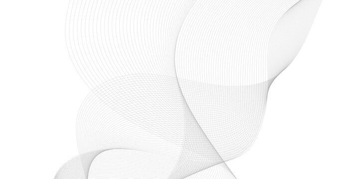 Wireframe mesh network topology with curved lines and grid patterns on white background for tech and design concepts