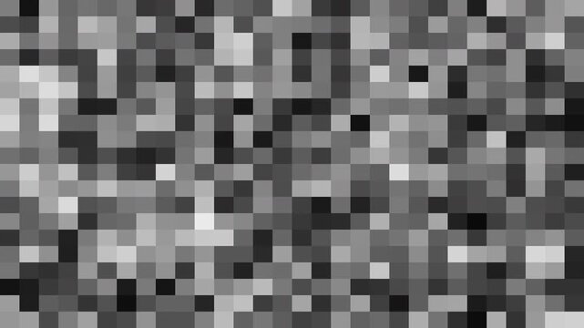 Abstract mosaic grayscale pattern with random shapes and textures creating a unique and modern visual effect, cencored or uncensored effect, suitable for diverse design projects