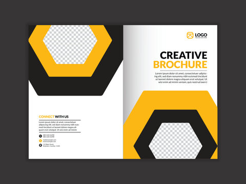 Business annual report brochure layout design