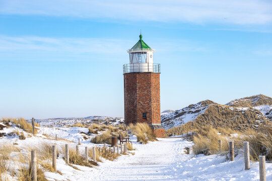 Leuchtturm Kampen-Ost im Schnee