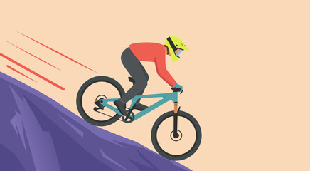 Obraz premium cyclist riding a bicycle