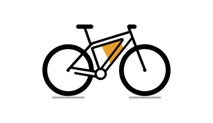 Fototapeta premium Geometric bicycle illustration on black background