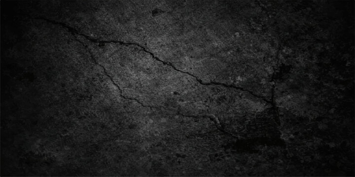 A dark, textured background with a prominent crack suggesting destruction, damage, or a sense of unease.