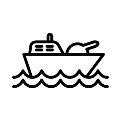 Fototapeta premium Warship icon design with transparent background