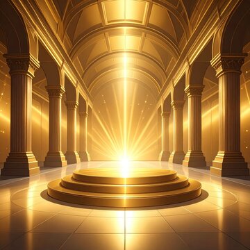 Golden hallway