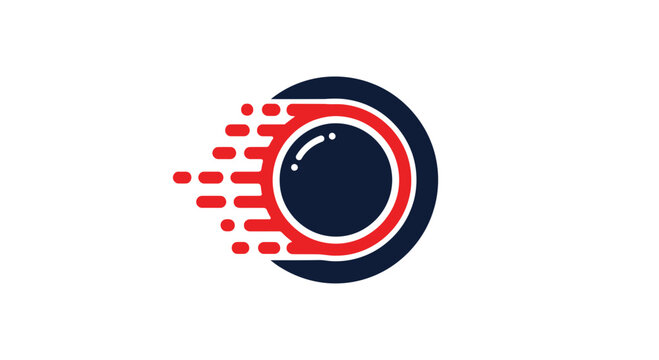 Dynamic Photography Logo Design Featuring Speed Effects And Modern Circle Elements