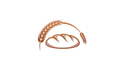 Fototapeta premium Elegant Bread and Wheat Logo Design, Perfect for Bakery and Food Related Businesses