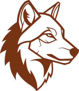 Wolf head mascot vector image