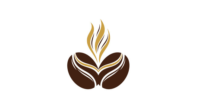 Elegant Coffee Bean Logo Design Representing Flavor Aroma, And Warmth For Branding Context