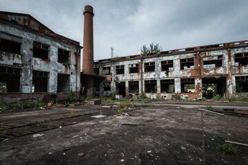 Fototapeta premium Abandoned Industrial Complex - Stark Decay