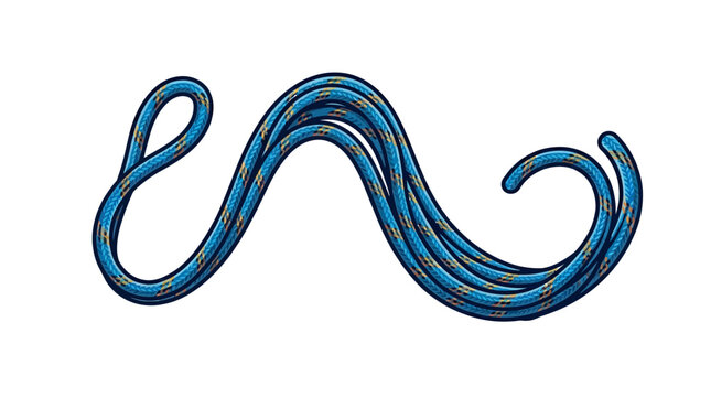 close up of rock climbing safety rope