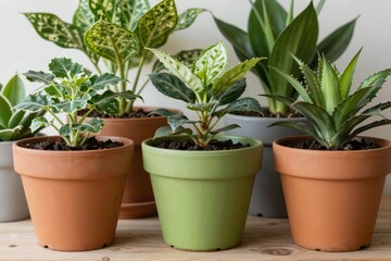 Fototapeta premium Diverse Indoor Plant Collection - Lush Greenery