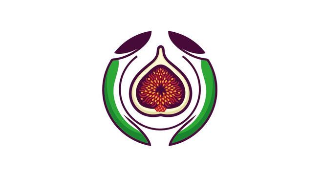 Fig Fruit Illustration: Colorful Design Depicting Delicious, Fresh, And Juicy Produce