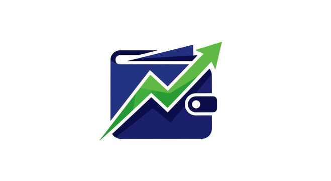 Financial Growth Concept with Wallet and Upward Arrow Representing Profit and Investment