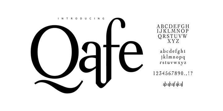 Qafe: An elegant luxury serif. Classy display font for premium coffee shop branding, cafe logos, and editorial menus.
