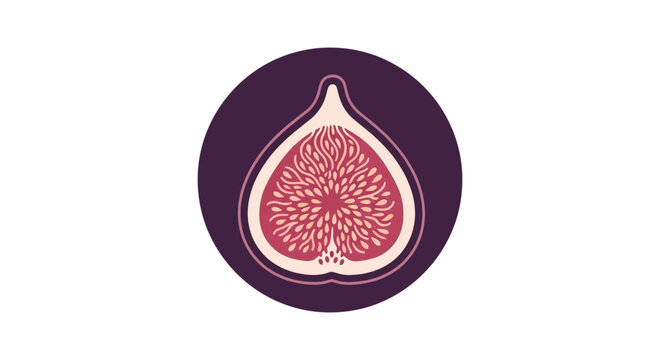 Fresh Fig Illustration: A Vibrant Graphic Design Showcasing Fruity Goodness and Delights