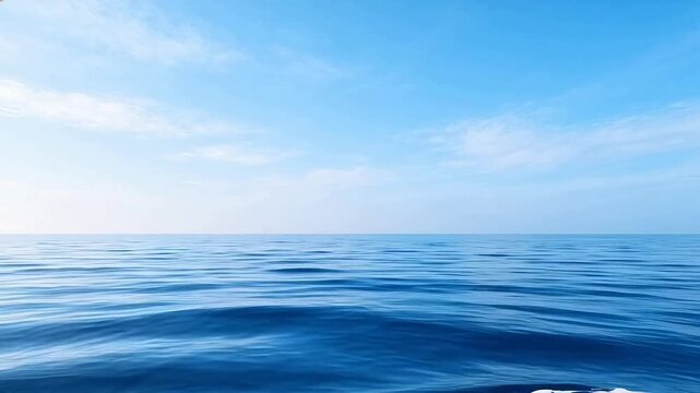 Ocean horizon with blue sky
