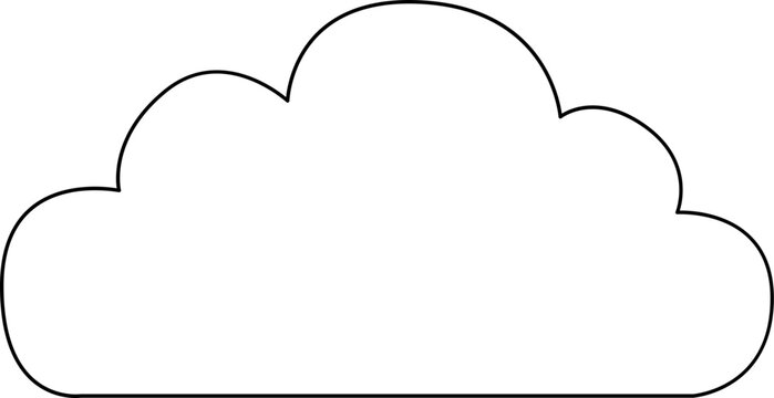 Simple cloud outline shape illustration, 심플한 구름 테두리 모양 일러스트, シンプルな雲の輪郭・フレームのイラスト
