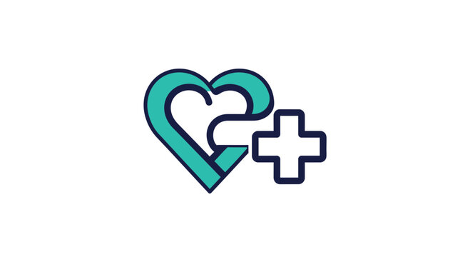 Healthy Heart Combined With Medical Care Symbolizes Wellness And Protection