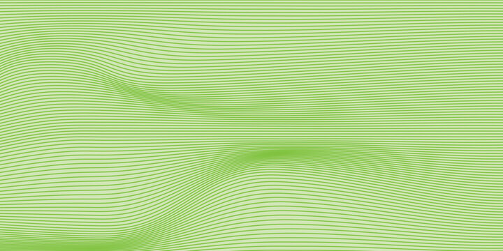 Light Green vector template with curved ribbons. Modern gradient abstract illustration with bandy lines.
