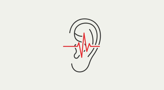 Hearing And Sound Wave, Audiology Illustration Representing Audio And Aural Communication