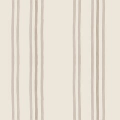 Fototapeta premium Warm Taupe Hand Painted Pinstripe Seamless Background