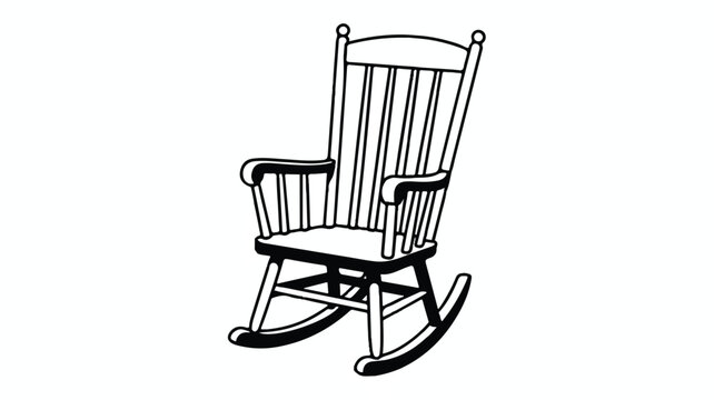 rocking chair with armrests and high backrest