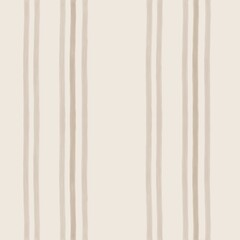 Fototapeta premium Warm Beige Hand Painted Pinstripe Seamless Background
