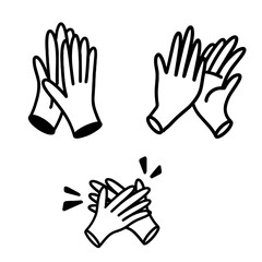 Obraz premium hand gesture icons set