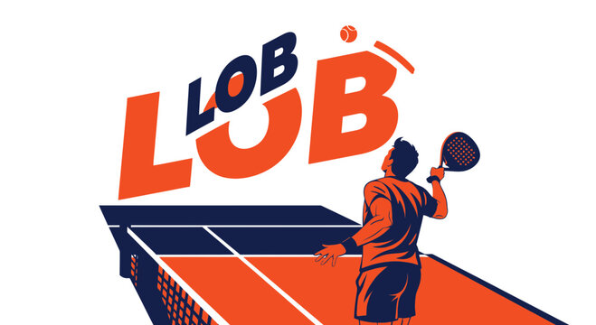 Dynamic Padel Tennis Imagery Depicting a Player Preparing for the Perfect Lob Shot