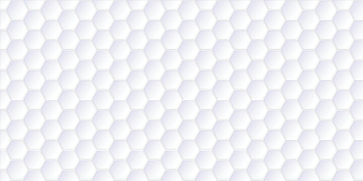 Dark hexagon mosaic seamless tile pattern blue modular surface.