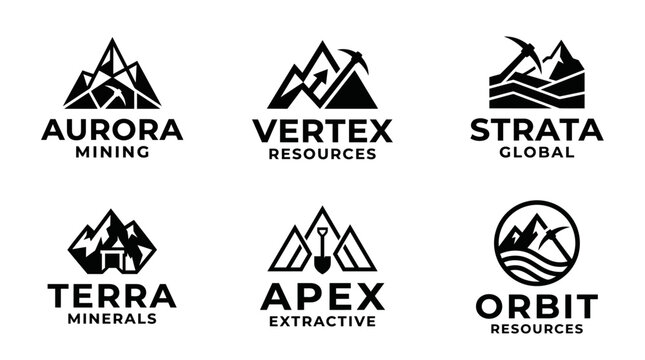 Professional Miner and Excavation Logo Design for Construction, Drilling, and Mining Corporation
