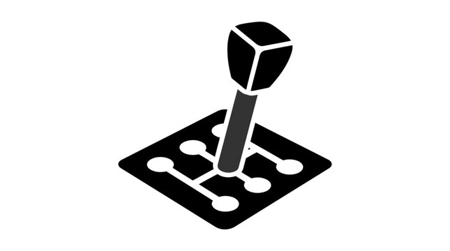 Manual Gear Shifter Vector Icon