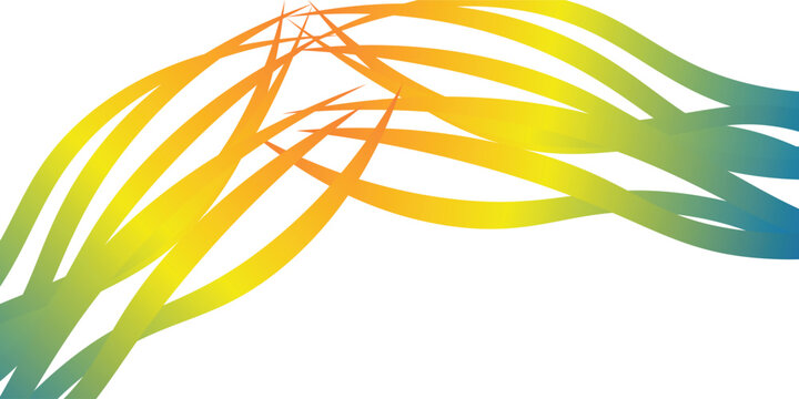 Artificial Intelligence and Human Mind Concept Vector Illustration. Abstract Blue and Yellow Gradient Flowing Waves Forming Profile Face for Tech Innovation Banner