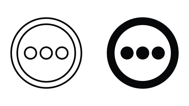 More icon set in outline and solid glyph style vector