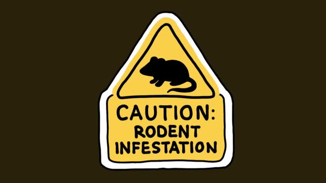 Hanta Virus Warning Sign for Rodent Infestation