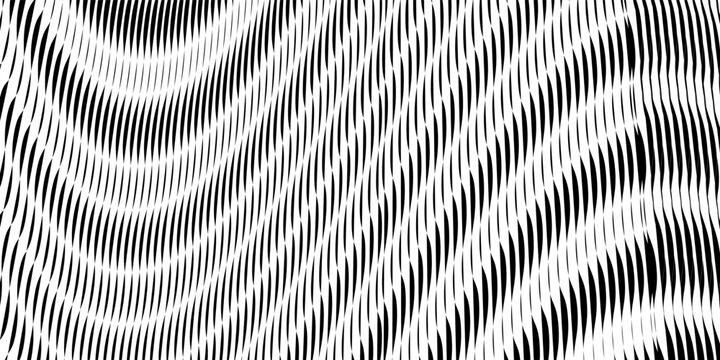 vertical zig zag pattern geometric stripes and lines monochrome halftone black white texture vector background for web and print