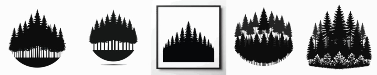 Vector silhouette of forrest © FirdianKrisna