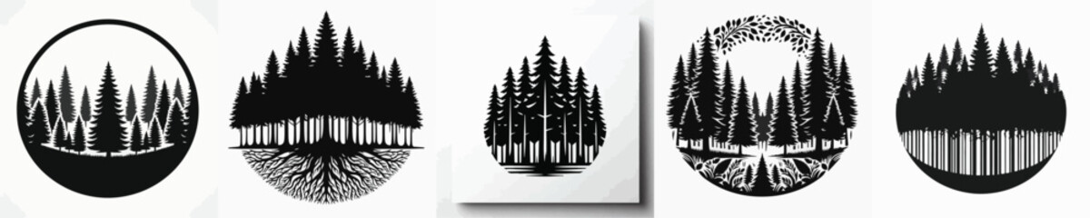Vector silhouette of forrest © FirdianKrisna