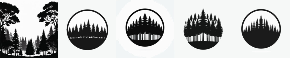 Vector silhouette of forrest © FirdianKrisna