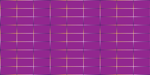 Fototapeta premium Purple Grid Tile Pattern With Gold Lines — Modern Abstract Geometric Background