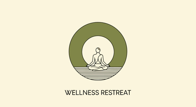 A serene meditation session takes place at a wellness retreat center.