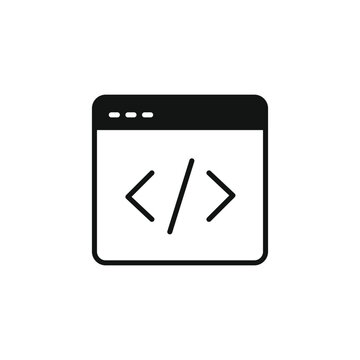 Website coding and software development icon