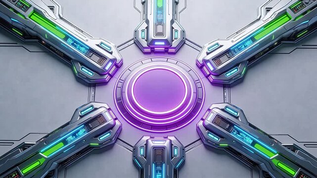 Futuristic scifi mechanical structure