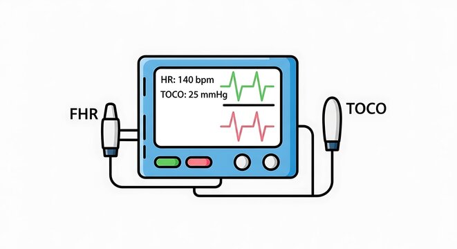 Fetal heart rate monitor machine.
