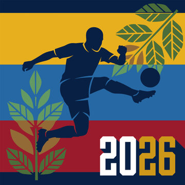 Ecuador 2026 World Cup background soccer player silhouette