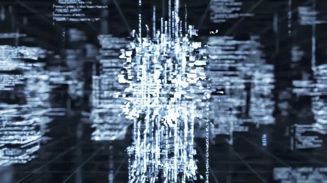 4K Abstract Data Flow Animation Background Technology Presentation Commercial Stock Video