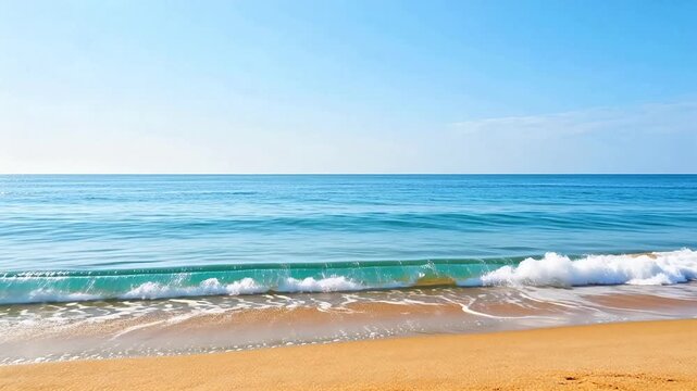Beach ocean waves and sand